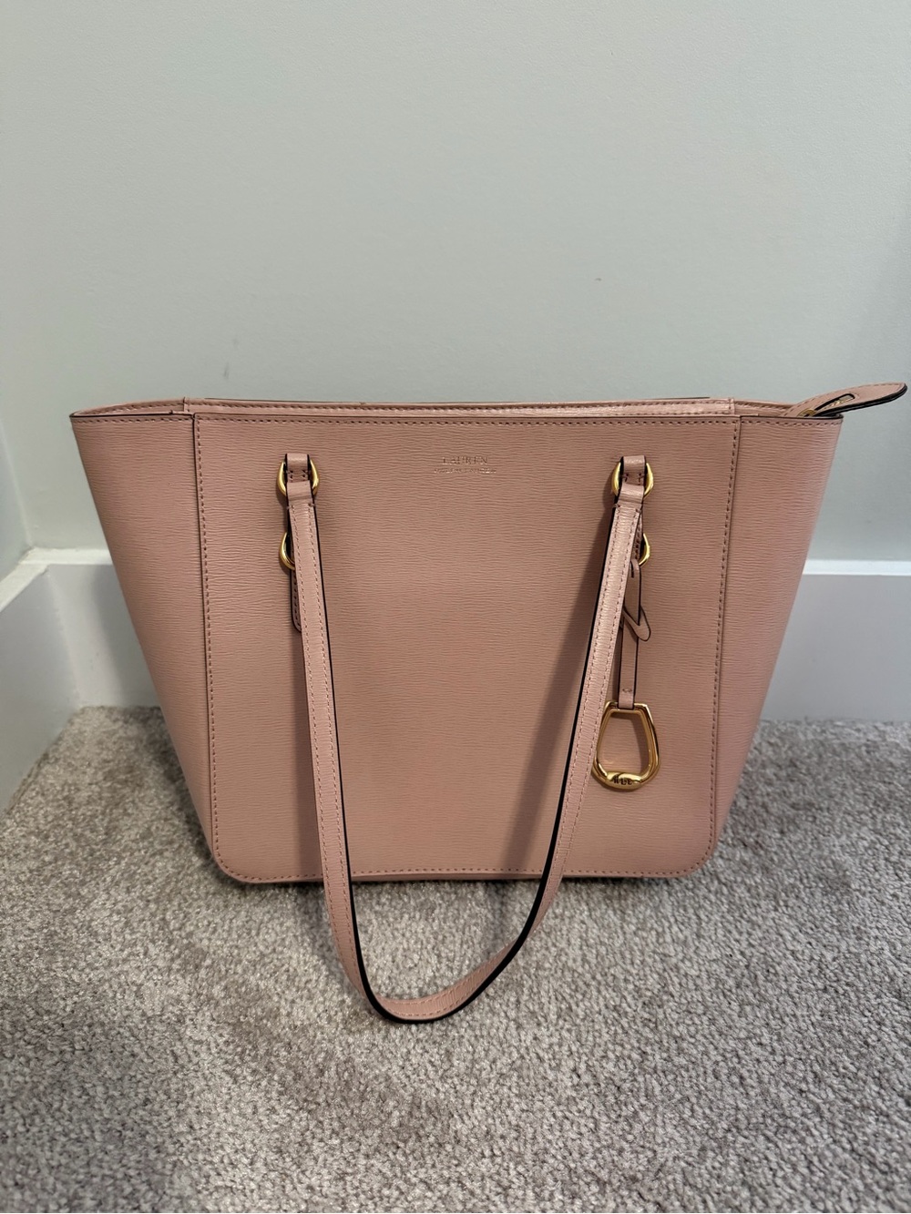 Lauren by Ralph Lauren Light Pink Leather Shoulder bag